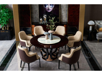 Groep Eettafel Stoel Woonkamer Set Tafels Bekleding Hout Stoel