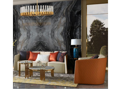 Roestvrijstalen bijzettafel rond design tafels goud bank woonkamer
