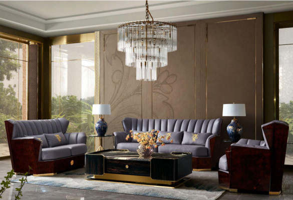 Leder bankstel 3-zits bank gestoffeerde banken design luxe bank meubels driezits nieuw