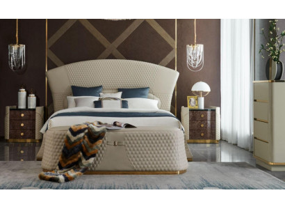Bed lederen slaapkamer meubels Luxe Moderne Bedden 3-delige set Boxspring