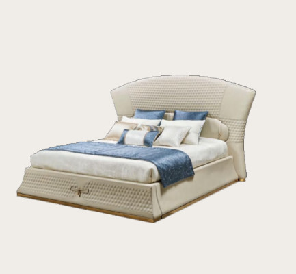 Bed lederen slaapkamer meubels Luxe Moderne Bedden 3-delige set Boxspring