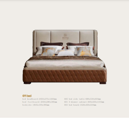 Ontwerp Lederen Bed Luxe Beklede Bedden Decor Dubbel Modern Huwelijk 180x200