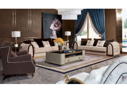 Ontwerp Luxe Bank Zitkussen Bank xxl Groot 4+3 Zitsbanken Chesterfield