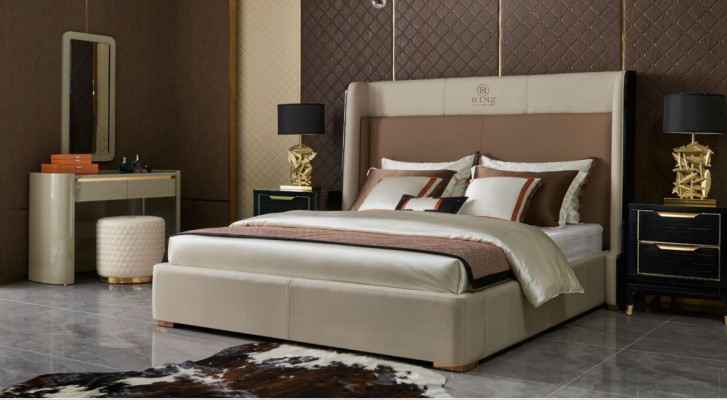 Luxe hotelbedden tweepersoonsbed houten modern bed 180x200 slaapkamer huwelijk