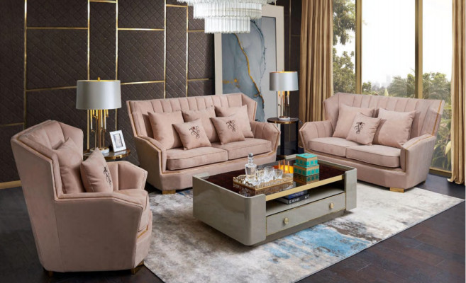 Luxe meubel sofa set bank bank bekleding 321 zits bank tafel banken