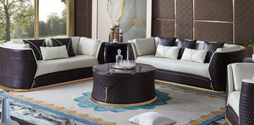Bankstel 3-zits set design bank gestoffeerd banken modern luxe nieuw