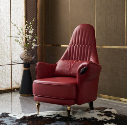 Fauteuil Ontwerp Bank Bank Sofa Ontspan Lounge Leer Luxe TV Club Bekleden