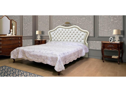 Klassiek bed Luxe meubels Bedden Slaapkamer Inrichting Nachtkastje 2x 3-delig.