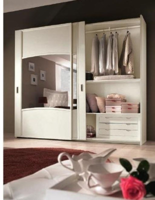 Kast kledingkast met schuifdeuren Slaapkamer Wand Houten Design Kasten