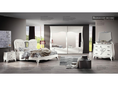Slaapkamer Bed Nachtkastje Kledingkast Commode Spiegel Nieuwe 6-delige Luxe Set