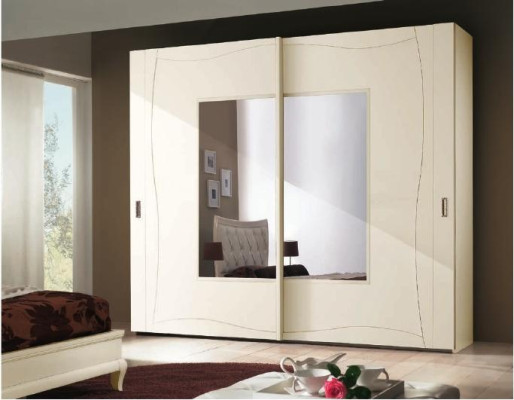 Kast Garderobe met schuifdeuren Slaapkamerkast Muur Hout Ontwerp