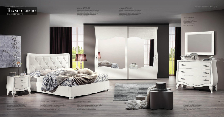 Garnituur Slaapkamer Bed Nachtkastje Kledingkast Commode Spiegel Set 6-delig