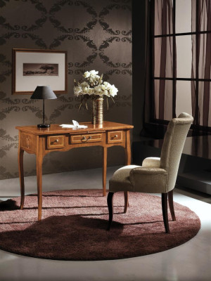 Kantoor Bureau + Stoel Compleet Set Meubels Tafels Luxe Italië Tafel 2-delig.