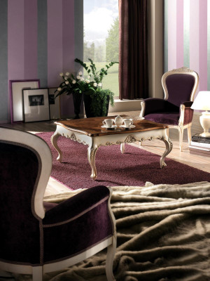 Salontafel Tafel Bijzettafel Woonkamertafel Hout Koninklijk Bijzet Barok Tafels