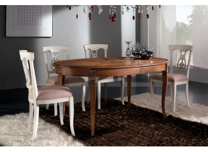 Compleet set eettafel 4x stoelen eetkamer set eetgroep houten tafel tafels 5-delig