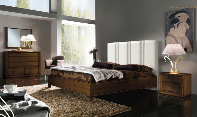 Slaapkamer Bed nachtkastje Tweepersoonsbedden Modern bedframe Beddenset 3-delig.
