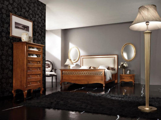 Tweepersoonsbed Bedden Slaapkamer Meubels Massief hout Vaccari cav giovanni Bed Nieuw