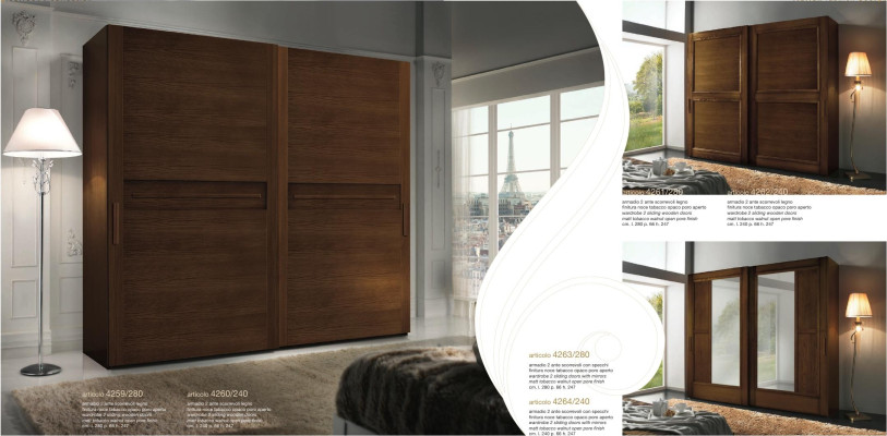 Kledingkast Kasten Kledingkast Luxe Zweefdeurontwerp Hout Modern