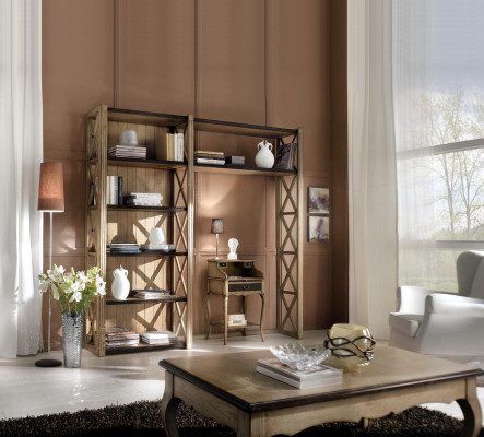 Boekenkast Tafel Plank Kast 2-delig Kantoormeubilair Massief hout Bureau