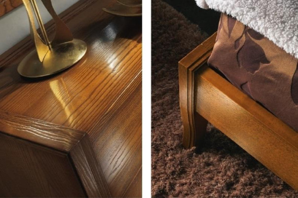 Luxe set slaapkamer bed nachtkastje dubbele hotelbedden gestoffeerd design 3-delig.