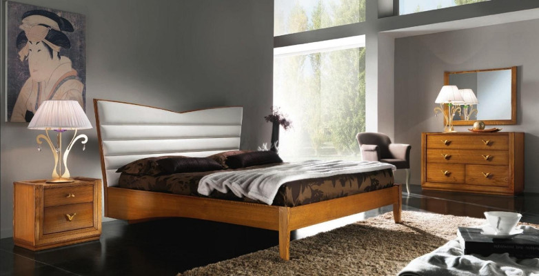 Luxe slaapkamerbed tweepersoonsbed hout gestoffeerde bedden tweepersoons bedframe modern