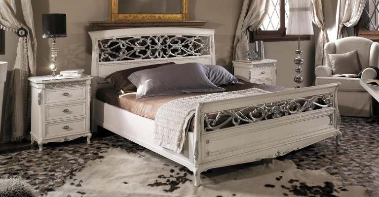 Bed - Bedroom Furniture - Double Bed - Design Beds - Solid Wood - Vaccari cav giovanni