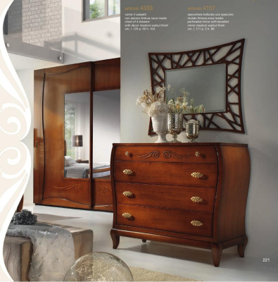 Luxury set slaapkamer bed nachtkastje kledingkast ladekast spiegel nieuw 6-delig