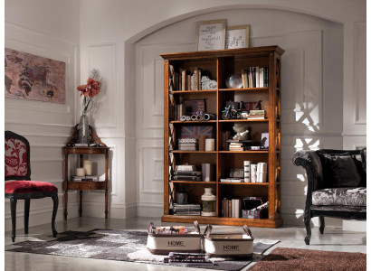 Woonkamer vitrinekast boekenplank dressoir klassieke meubels matten hout