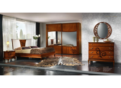 Slaapkamer Bed Nachtkastje Kledingkast Commode Spiegel Luxe Nieuw Set 6-delig.