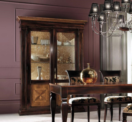 Massief houten dressoir Woonkamer dressoir Dressoir Vaccari Cav Giovanni Vitrines