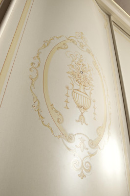 Kledingkast Massief hout Slaapkamermeubelen Ontwerp Kledingkast Witte kasten