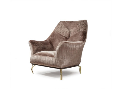 Fauteuil design woonkamer gestoffeerd hout gestoffeerd modern luxe bruin nieuw