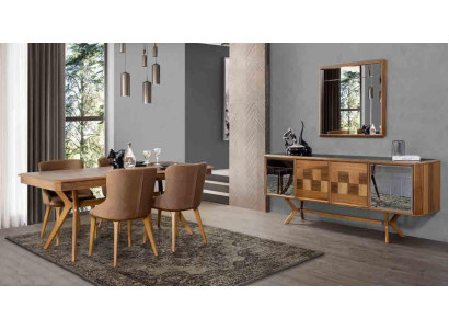 Eetkamer set Tafel 6x Armstoel Stoelen Luxe Eetgroep Set Nieuw Compleet
