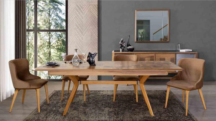 Eetkamer set Tafel 6x Armstoel Stoelen Luxe Eetgroep Set Nieuw Compleet