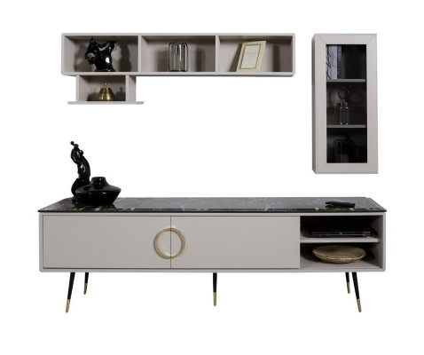 Complete eetkamerset 7-delig Eetkamer Dressoir Set Modern Tafel 4x Stoelen rtv