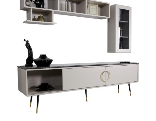 Complete eetkamerset 7-delig Eetkamer Dressoir Set Modern Tafel 4x Stoelen rtv