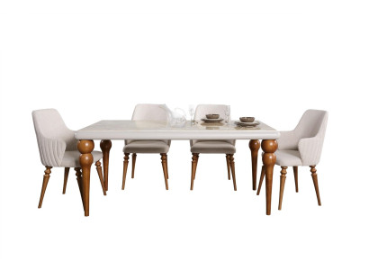 Eetkamer set Tafel 4x Stoelen Stoelgroep Set 5-delig Eettafel set Tafel