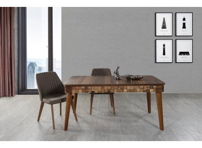 Italiaanse eetkamer eetset Tafel 2x stoelen Groep 3-delig Eetset Set.