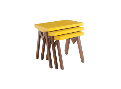 Koffietafel Bijzettafel Tafels Salontafel Tafels Houten tafels 3-delige set