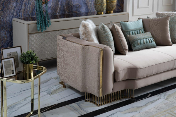 Ontwerp driezitsbank gestoffeerde bank 232cm bank banken meubels Groot xxl woonkamer