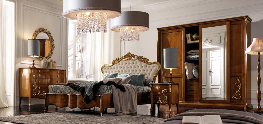 Slaapkamer set Hotel Design Luxe bed Nachtkastje Commode 6-delig