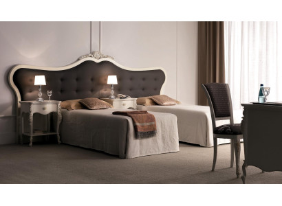 Hotel inrichting 2x Bedden + Nachtkastje Ontwerp Moderne Luxe Meubels 3-delige set