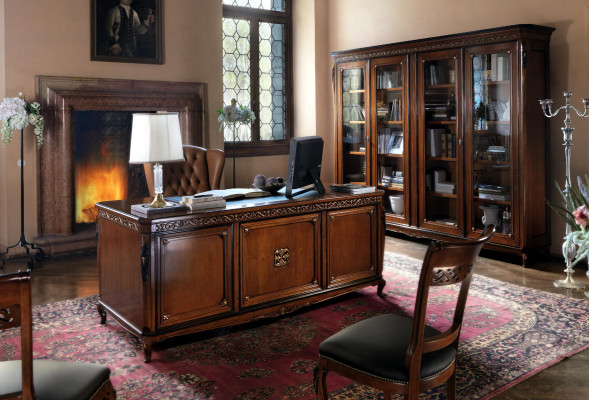 Ontwerp bureau tafel bureau stoel inrichting tafelstoel 2-delig massief hout
