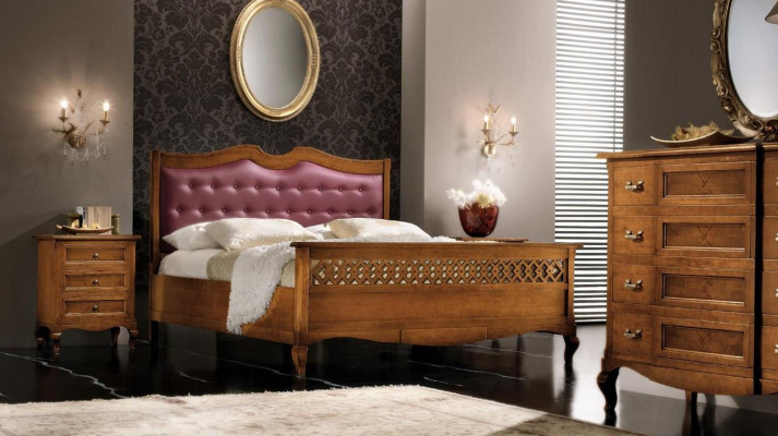 Italiaanse designslaapkamerbed 2x nachtkastjes ladekast 4-delige set Nieuw