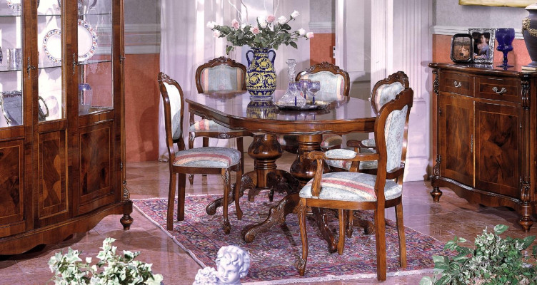 Eetkamer meubels Eettafel Tafel Groep Eethoek Eetkamerstoel Stoel Fauteuil 6-delig.