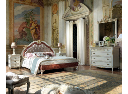 Bed Chesterfield double bed 180x200cm wood hotel beds bedroom