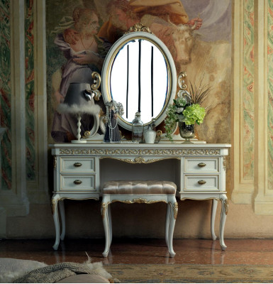 Kaptafel Slaapkamer Kruk Set Ladenkast Tafel Klassieke console Spiegel