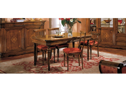 Compleet set eettafel 4 stoelen eetkamersets eetgroep houten tafel tabellen 5-delig