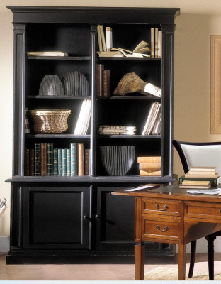 Rek scheidingswand planken dressoir vitrine hout luxe Italiaanse meubels massief