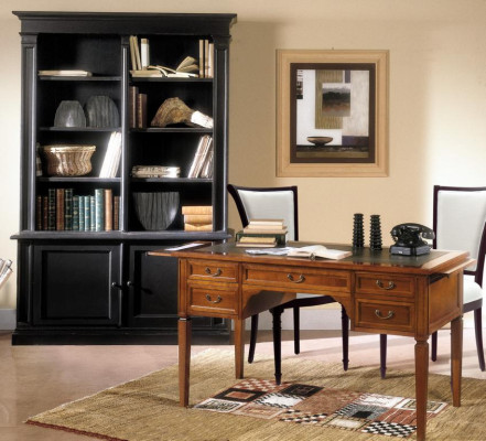 Rek scheidingswand planken dressoir vitrine hout luxe Italiaanse meubels massief